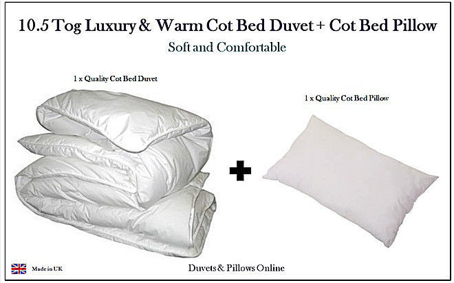 cot bed duvet and pillow set